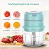 Fleischwolf 300ML Tragbarer USB-Aufladung Gemüsehacker Knoblauchpresse Zerkleinerer Küchenwerkzeuge Elektrischer Küchen-Lebensmittelhacker