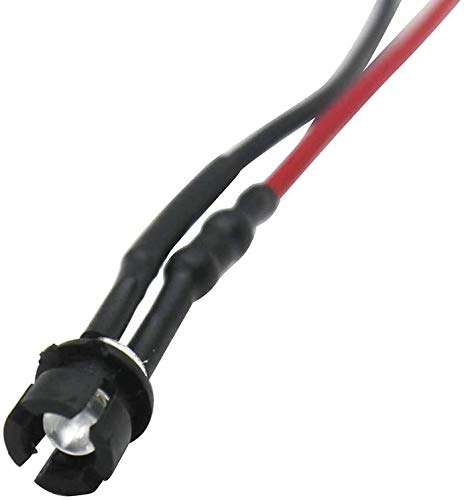 GTIWUNG 60 szt. Diod LED 5 mm wstępnie okablowanych o wysokiej jasności, typu pociskowego, na 12V, dostępne 6 kolorów - biały, ciepły biały, czerwony, niebieski, zielony, żółty + 60 szt. dedyk.