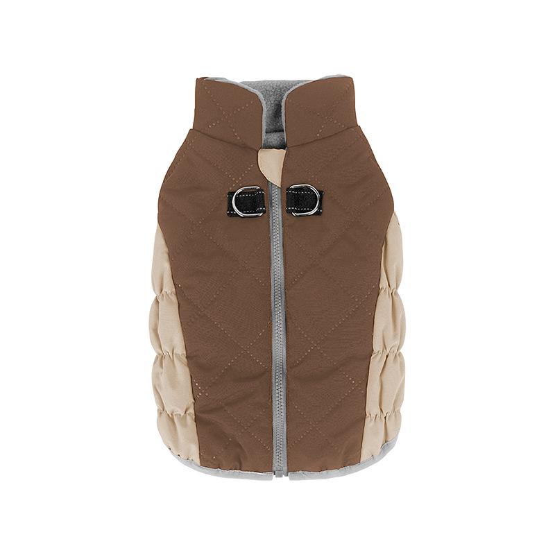 

Thickened pet cotton-padded clothes keep warm and cold-proof dog cotton clothes waterproof cotton vest velvet sleeveless traction 3XL