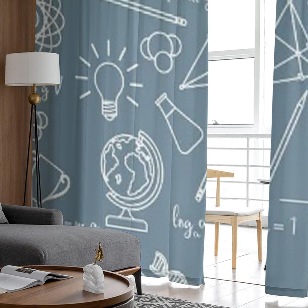 Елементи наукової освіти Глобус Прозорі штори для вітальні Прозора тюлева віконна завіса Спальня Кухня Вуаль Штори