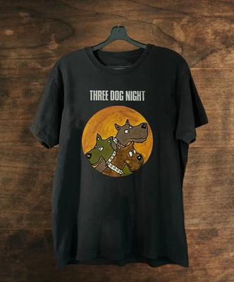 Vtg Three Dog Night Band Cotton Black All Size Unisex Tee Shirt CM603