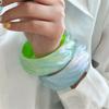 Fashion Lighting Candy Color Water Shine Round Spiral Jelly Good-looking Acrylic Bangle Bracelet Geometric Resin Trend Bracelet
