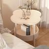 2-Layer Round Table w/ Storage Rack & Cabinet. Compact Organizer for Living Room, Bedroom, Office. Perfect for Holiday Decor!