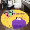 Custom Name StoryBots Printed Round Rug Carpet Chair Rug Area Rug Entryway Doormats,for Office Chair Living Room Bedroom Kitchen Room.