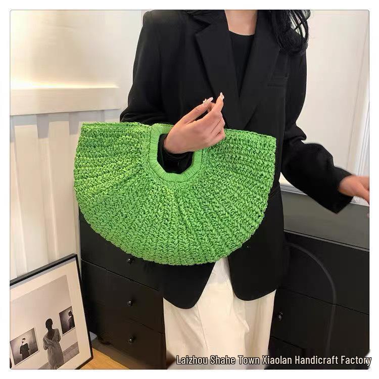 Handmade French Bohemian Crescent Woven Tote Bag