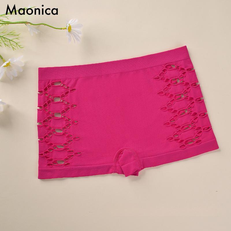 

Женские сексуальные трусы-боксеры с полыми краями, женское дышащее нижнее белье, защитные трусы M-XL XL розы красного