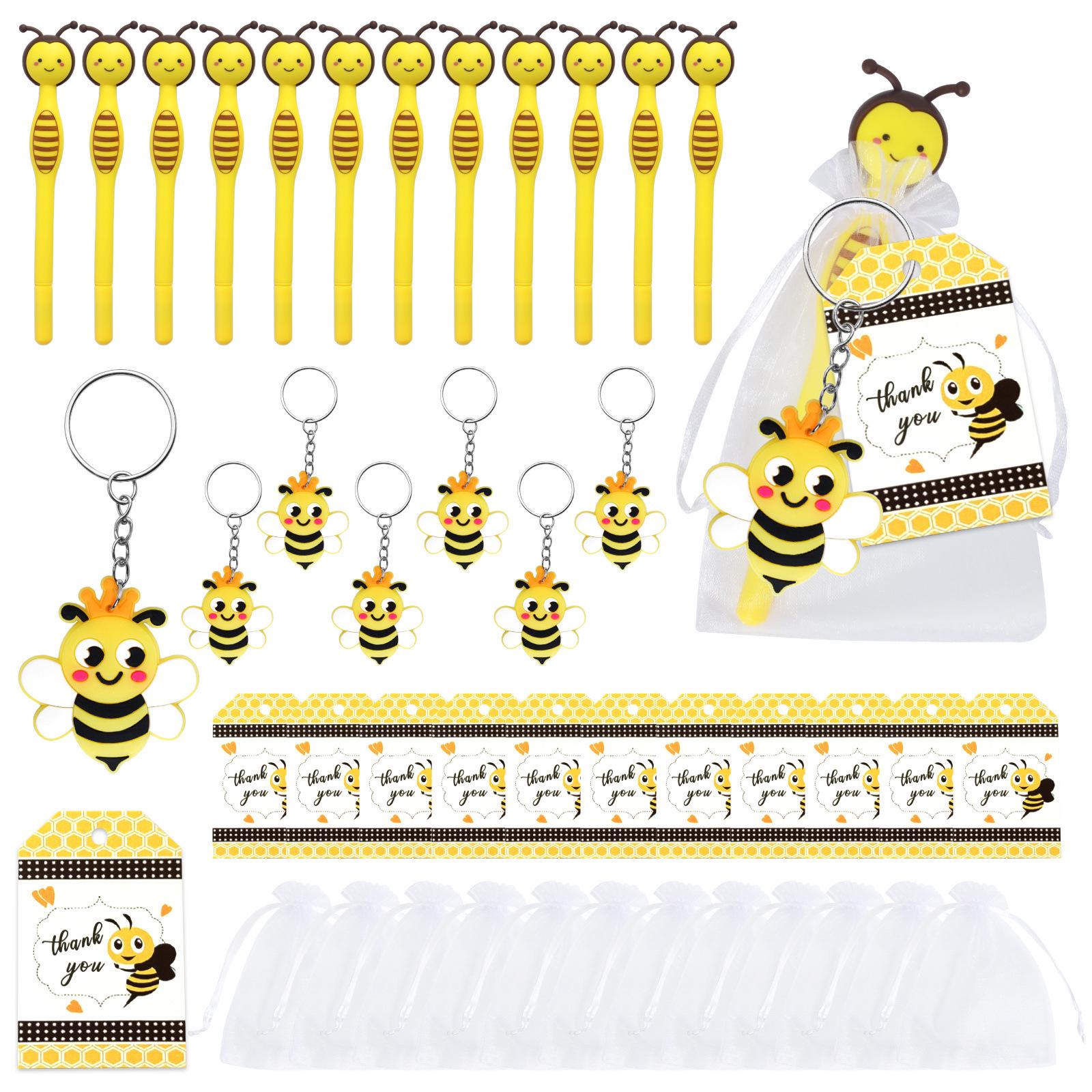 Cute Cartoon Bee Neutral Pen Set: Student, Classroom, Party, or Thank You Gift