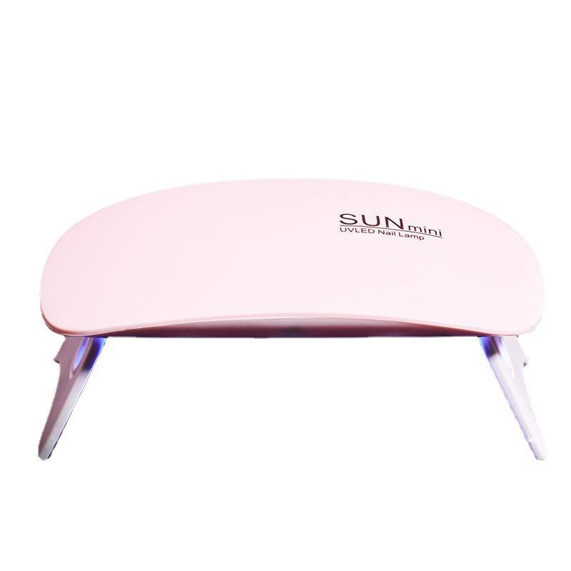 Nail Art Mini UV Gel Curing Lamp: Handheld, No Blackening, Flowing Pattern for Wear-On Nails
