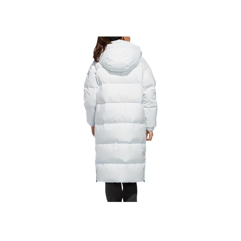 Adidas Outdoor Long Hooded Down Jacket Winter Women Jackets Light-Blue EH5025