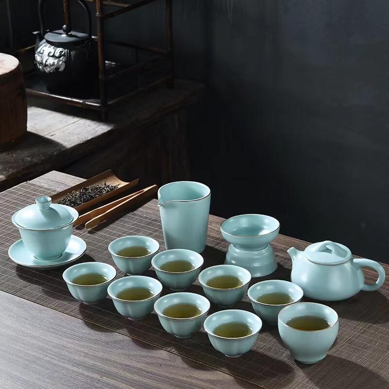

Zhuijia Azure Ru Kiln Kung Fu Tea Set