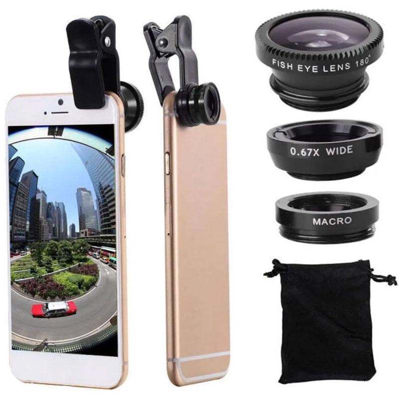 3 In 1 Mobile Phone Fisheye Lens, Mobile Phone Lens Magnifying Glass For Outdoor Adventure, Insect Magnifying Lens Suitable For