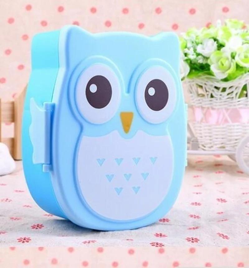 Portable Owl Lunch Box Plastic Children's Lunch Box Food Container Carton Tableware Bento Box Kawaii LS