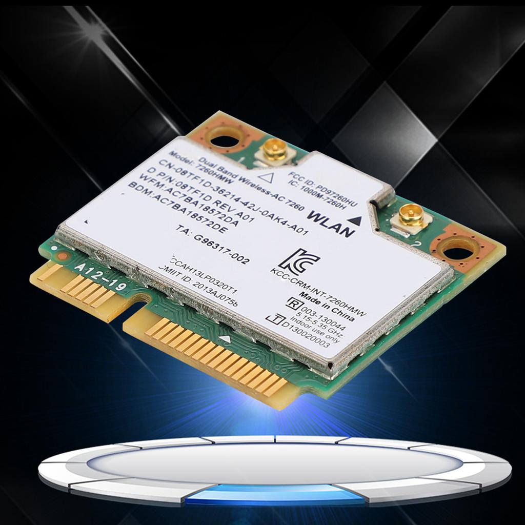 For Intel 7260HMW Universal Network Card Bluetooth4.0 Mini PCI E Interface NIC for Laptop