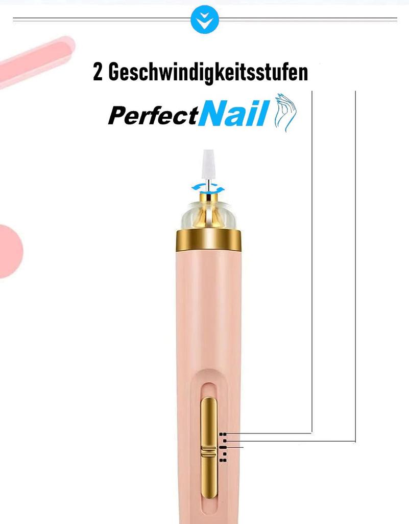 PerfectNail Elektrisches Maniküre Set Pediküre Nagelfräser Nagelfeile elektrisch