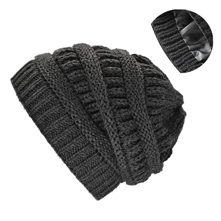 Winter Lazy Wind Beanie Women's Knitted Wool Hat Pullover Hat Thermal Hat