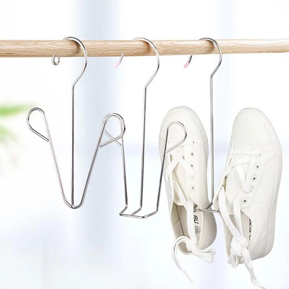 Hanging Shoe Drying Rack Stainless Steel Drying Shoe Hook Portable Shoe Rack