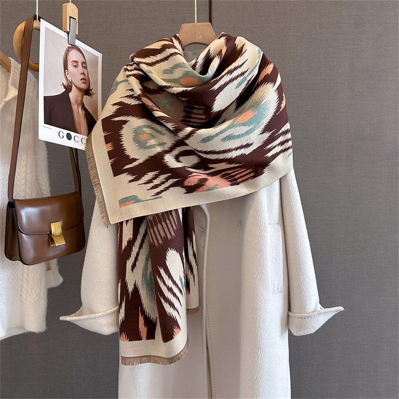 Autumn and Winter Travel Warm Cashmere Shawl Scarf Fashion Women Luxury Print Pashmina Blanket Wraps Female Poncho Bufanda