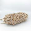 Elegante Borsa a Pochette da Sera in Cristallo e Strass a Forma di Rosa