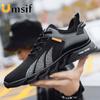 New Men's Mesh Breathable Sneakers Non-slip Low-top Lace-up Running Shoes