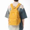 School Bag: New Solid Color Backpack for Women, Large Capacity Waterproof Nylon Bag, Youth School Bag, Fashionable Minimalist Casual Backpack