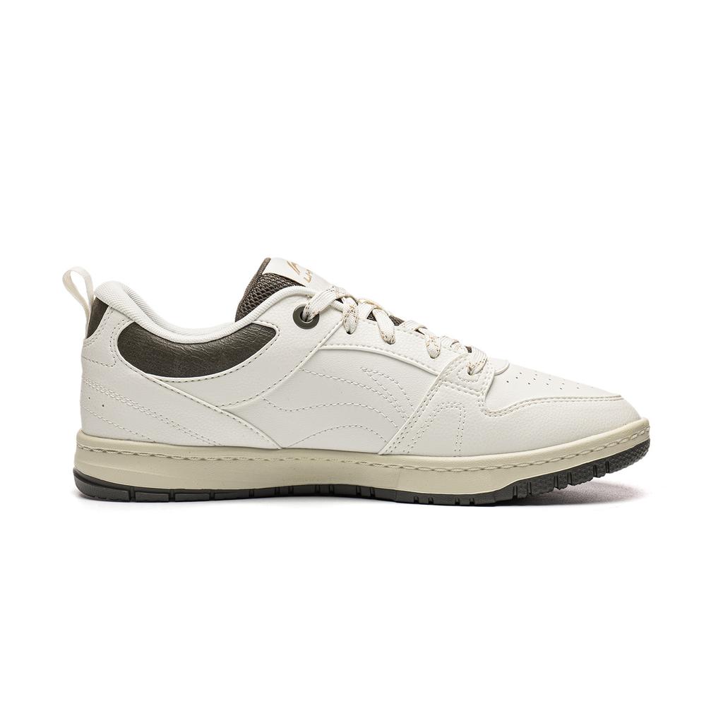 Li Ning Tianji LITE Skateboard Shoes Men's Low Top Coconut Milk White/Dried Pine Green AGCW253-4