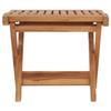 Repose-pied pliable - VIDAXL - Bois de teck - Brun - Jardin - Contemporain
