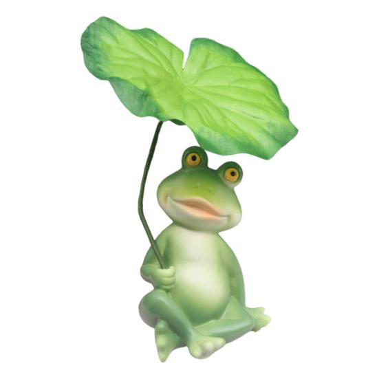 

Украшение в виде зонтика-лягушки, статуэтка лягушки для аквариума, наружный декор, устойчивая к погодным условиям смола, тема лягушки A