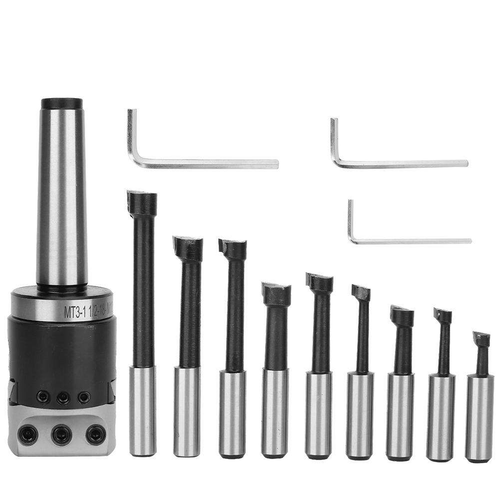 High Hardness Carbon Steel F1 Boring Head 1 1 2 18UNF Tail Thread M12 MT3 Shank Tail Thread