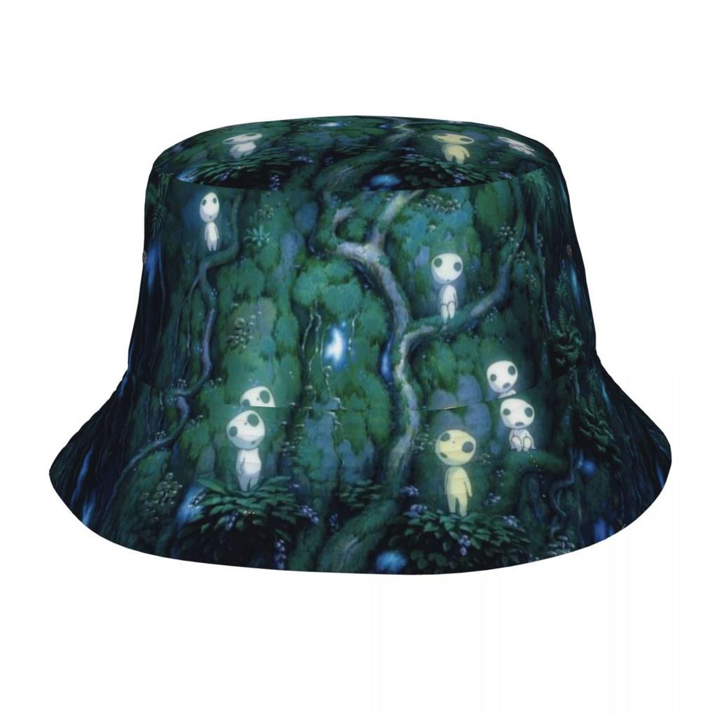 Spirit Of The Forest Kodama Unisex Bucket Hat Personalisieren Sie Sommerreisen Strand Princess Mononoke Studio Hüte