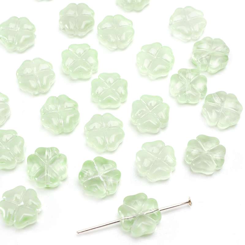 20 adet/torba 10mm cam çiçek boncuk Charm ara parça boncuk küpe kolye DIY takı yapımı