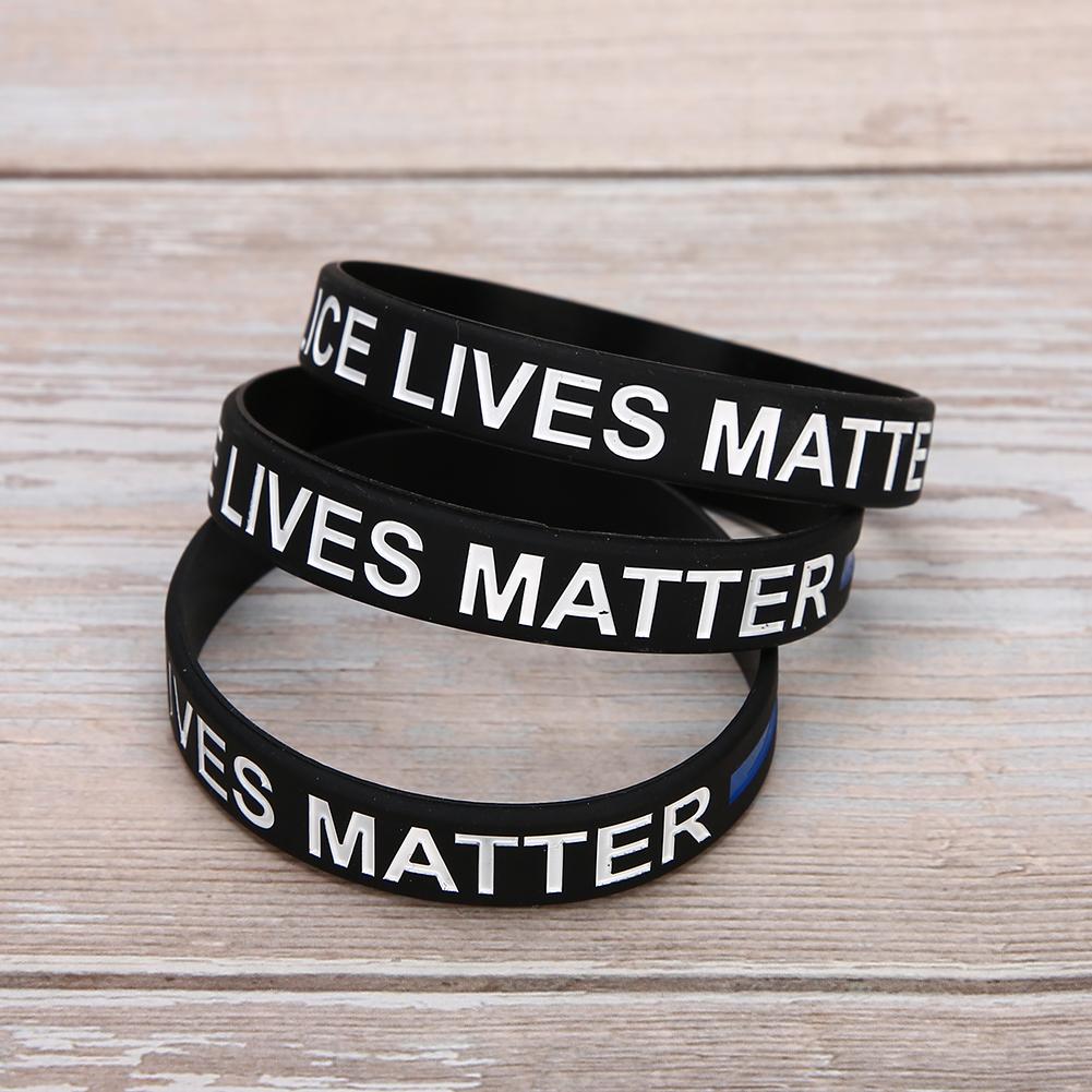 3 stuks Modieuze Siliconen Polsband Slijtvast Elastische Armband met Letter Decoratie