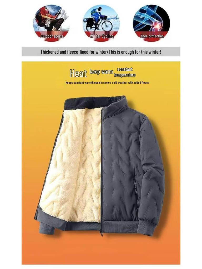 Men's 2025 Winter Lambswool Puffer Jacket - Warm, Versatile, Trendy Fashion.