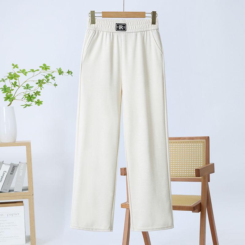 Pantalones de Cintura Alta Ajustados de Pierna Recta para Mujer - Estilo Holgado Drapeado Mom para Primavera y Otoño