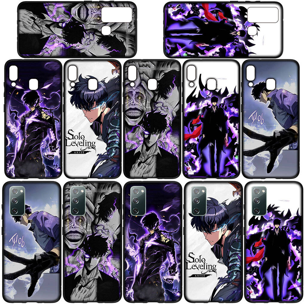 Case for Samsung Galaxy S25 S23 S22 S24 Ultra FE A05 A06 A15 A16 A36 A37 A35 A54 A55 A56 A57 A25 A26 A53 A17 Cartoon Solo Leveling Sung Jin woo Cover