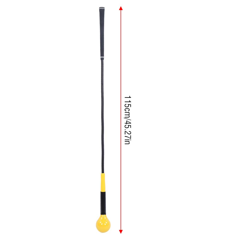 Golf Swing Trainer Indoor Practice Power Strength Tempo Training Aid Club (Yellow)