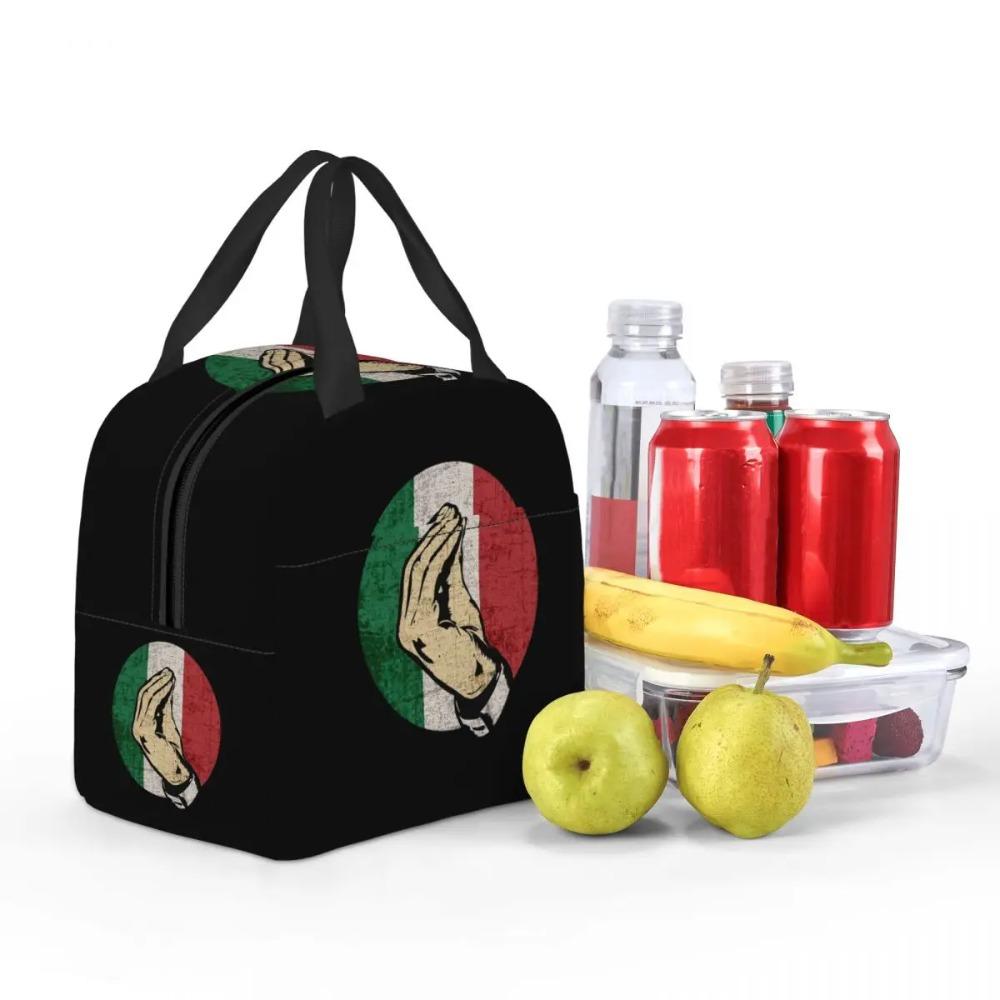 Italian Hand Gesture Sing Language Insulated Lunch Bag for Kids School Cooler Thermal Food Box Tote PortableLunchBoxes Container