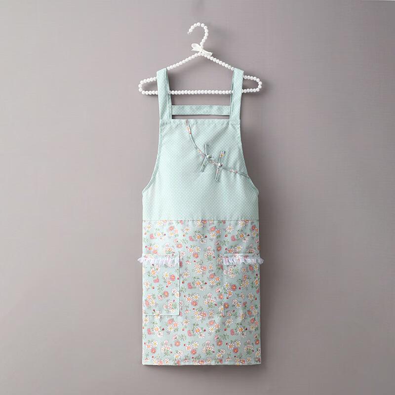 Qianxing Chinese Style Floral Rabbit Ear Apron