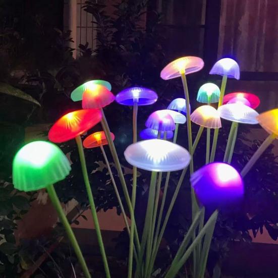 Solar Mushroom Stake Lamp Outdoor Garden Night Light Solar-powered Waterproof Automatic Light Sensor Lights for Patio Pathway