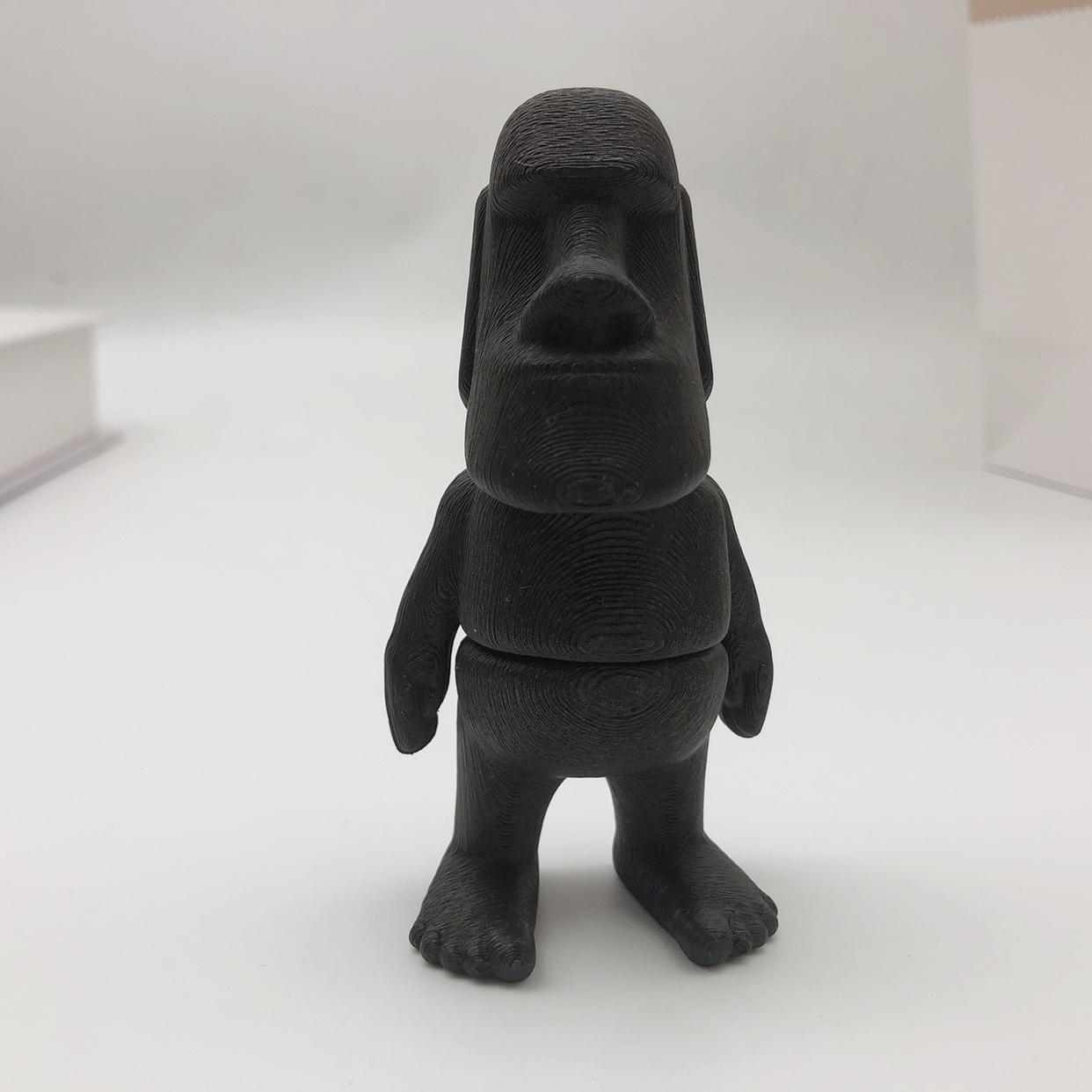 Creative Easter Island Moai Movable Statue, 3D Printed Easter Island Moai Decorations, Unique Easter Island Themed Decorations чёрный