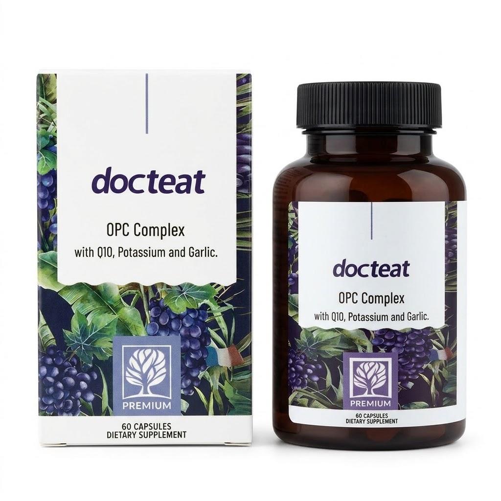 Docteat Premium OPC Komplex – Antioxidans & Herzunterstützung (60 Kapseln) 1pack