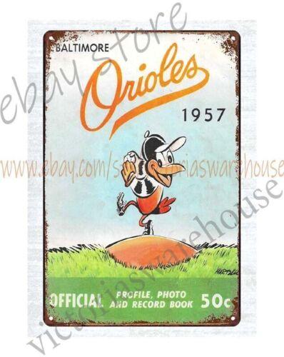 dream garage 1957 Official Baseball Yearbook metal tin signAluminum 20x30cm(7.8x11.8inch)