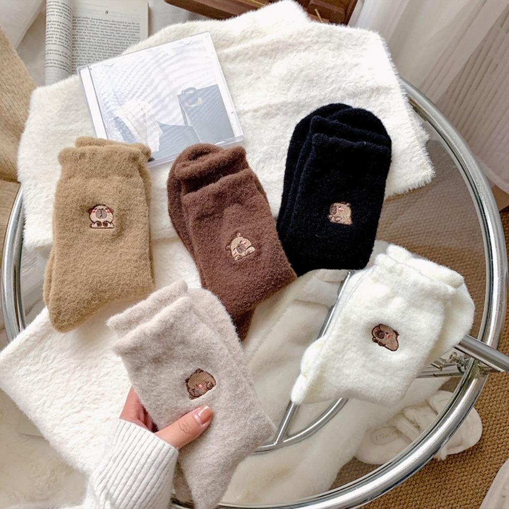 Tykk Gulv Sove Sokk Lue Capybara Midtsokker Fritidssokker Vintersokker Høst Vinter