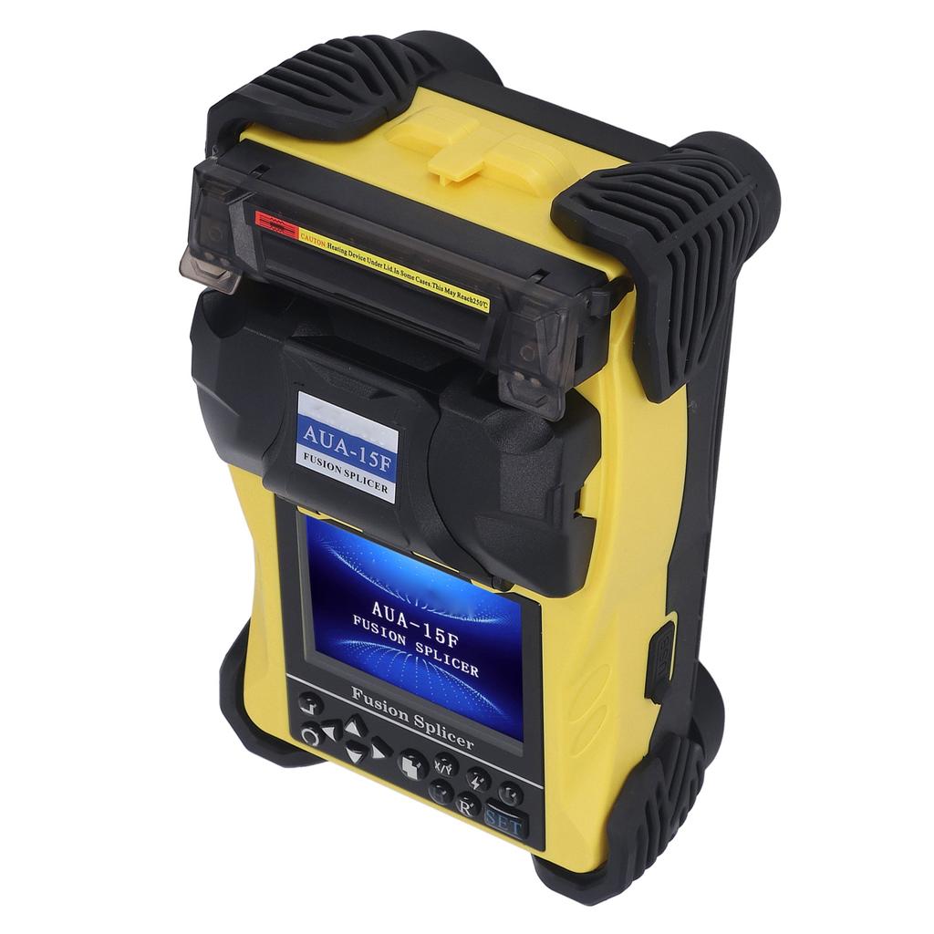 Saldatrice a Fusione per Fibra Ottica Display LCD Cavo Filo Saldatura a Caldo 100‑240V Spina USA