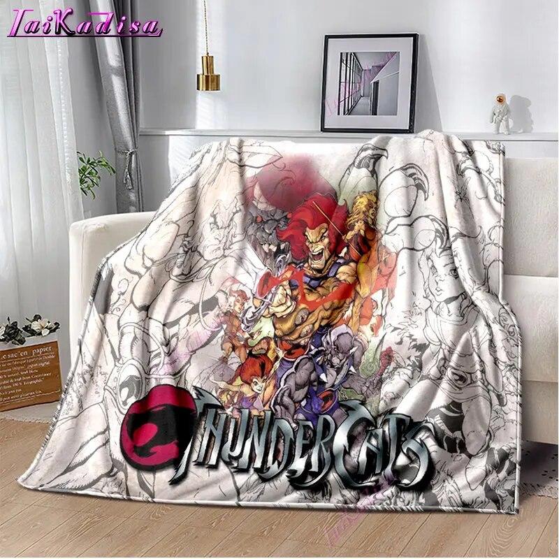 Thundercats Throw Blanket Cartoon Soft Cover Lightweight Warm Cartoon Blankets for Kidsroom Bedroom