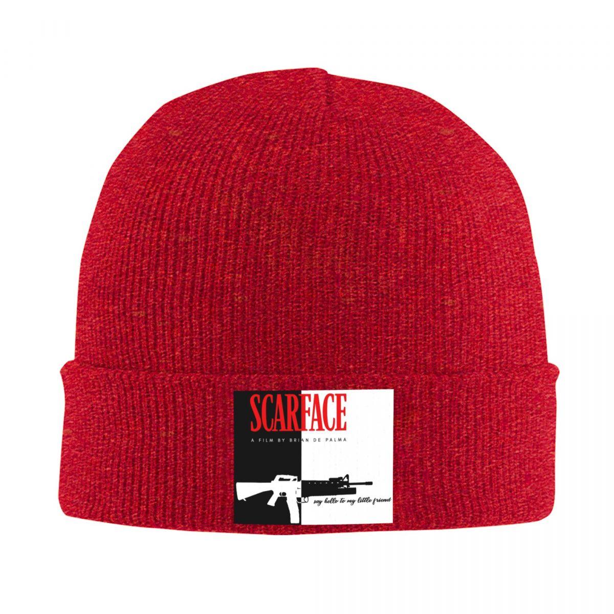 

Scarface Logo Warm Knitted Cap Winter Knit Bonnet Hat Skullies Beanies Hip Hop Caps for Unisex One Size