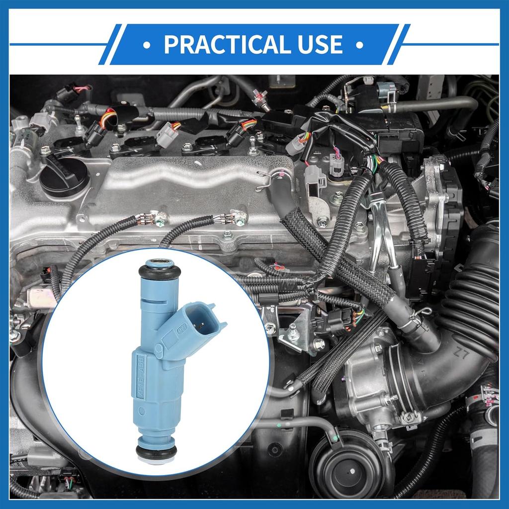 Fuel Injector Compatible for Dodge for Ram 1500 02-07 4.7L for Dodge Dakota 01-07 4.7L, Flow Matched Plastic Blue Fuel Injection Nozzle Item