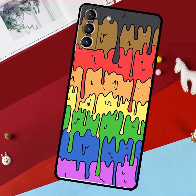 Pastel Kawaii Melting LGBTQ Design Funda For Samsung Galaxy S26 S25 S24 S21 S22 S20 Ultra S9 S10 Plus S23 FE S25 FE Phone Case