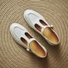 Fashion 2025 NEW Spring Women Loafers Genuine Leather Shoes for Women Round Toe Low Heel Women Pumps Retro Soft Ladies Shoes