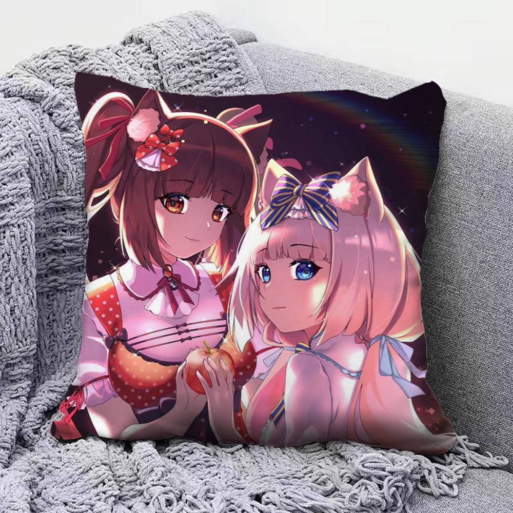 Nekopara Anime Girl Game  Home Sofa Cushion Covers and Aecorative Custom Pillow Covers