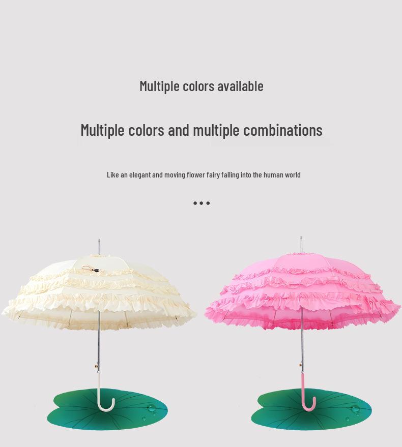 Lolita Princess Retro Lace Sun Protection Cosplay Parasol for Women